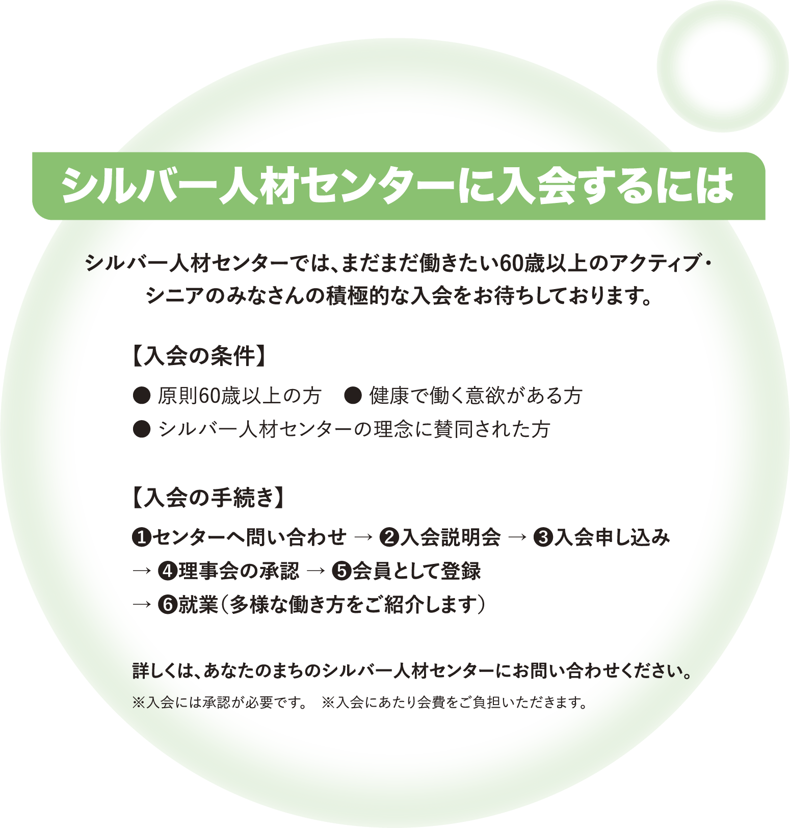 シルバ一人材センターに入会するには